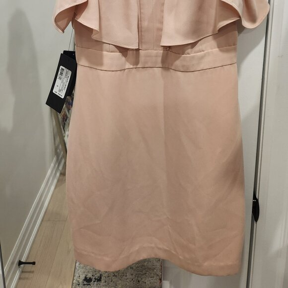NWT Marciano Mini Dress with Ruffled Sleeves - Sz 4 - Light Pink - Picture 4 of 4